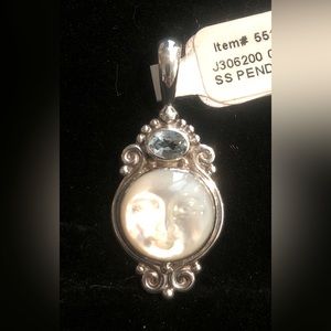 Offerings Sajen Handcrafted Sterling Silver Abalone Goddess Pendant W Gemstone